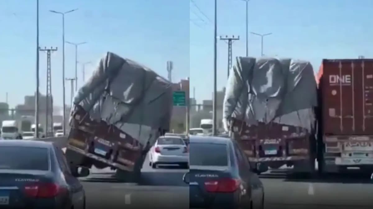 Overloaded Truck Saved from Disaster in Viral AI Video Controversy