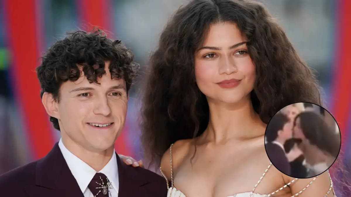 Tom Holland and Zendaya Share Romantic Moment at Spider-Man Premiere