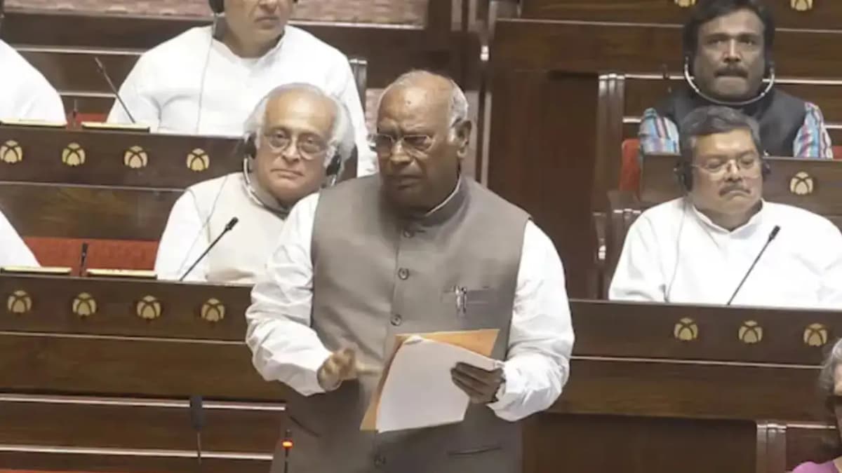 Political Turmoil in Rajya Sabha Over Kharge's Manusmriti Comments