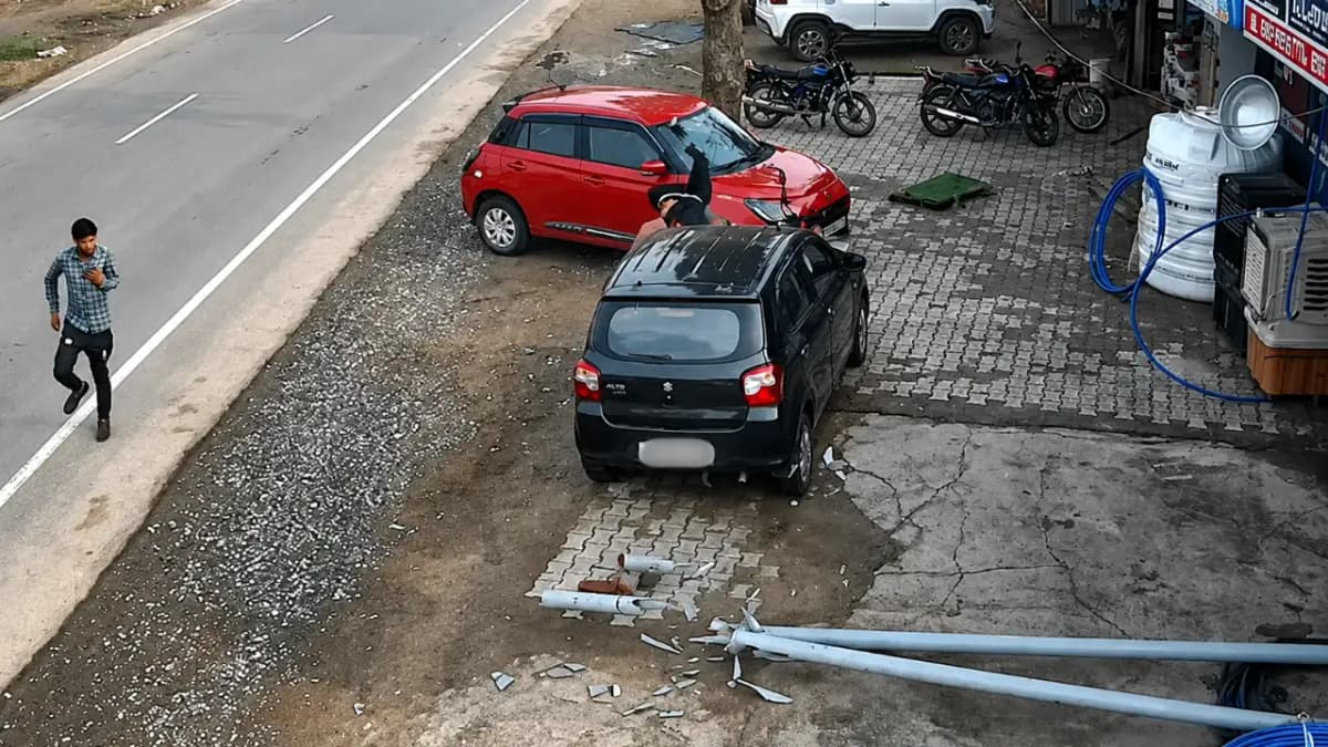 Speeding Car Crashes Into Vehicles at Haryana Bus Stand, Injuring Three
