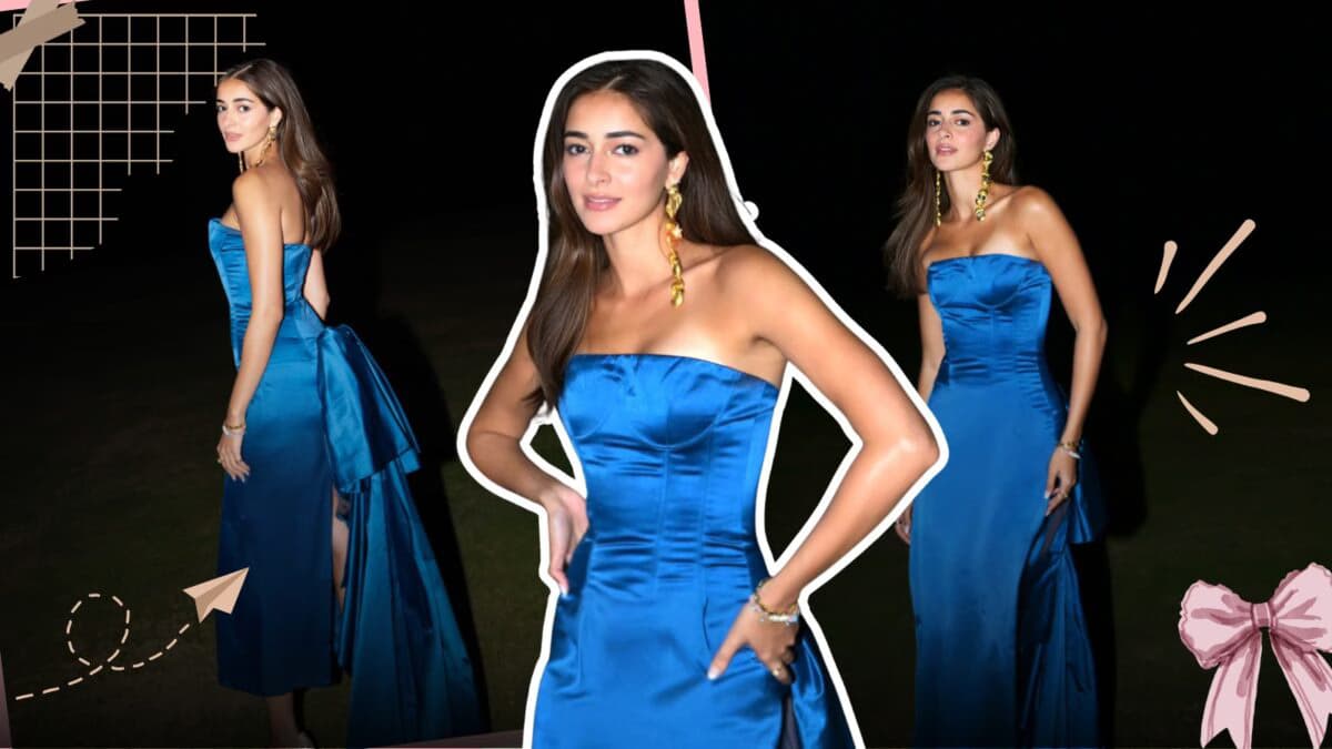Ananya Panday Shines in Peacock Blue Gown Worth ₹1.48 Lakh