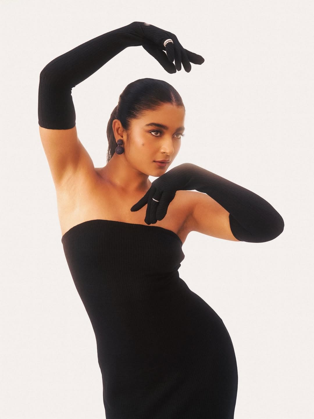 Black Beauty Chaithra J Achar Dazzles In An Elegant Black Outfit
