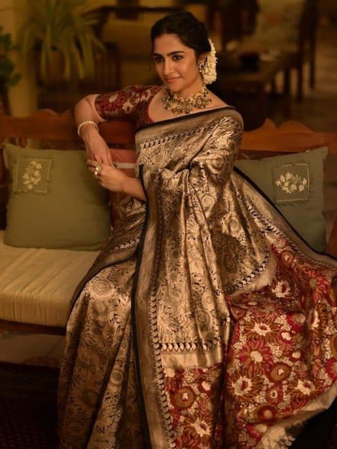 Rukmini Vasant Photos Are Viral In A Saree